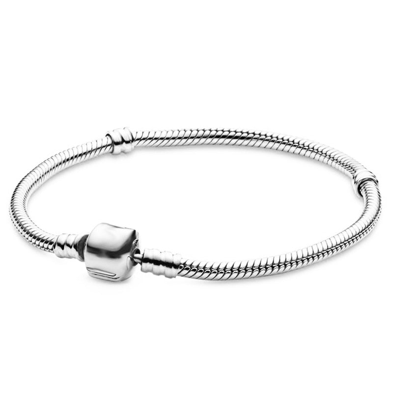 Extravagant Sterling Silver Plated Snake Chain for Charm Bracelet