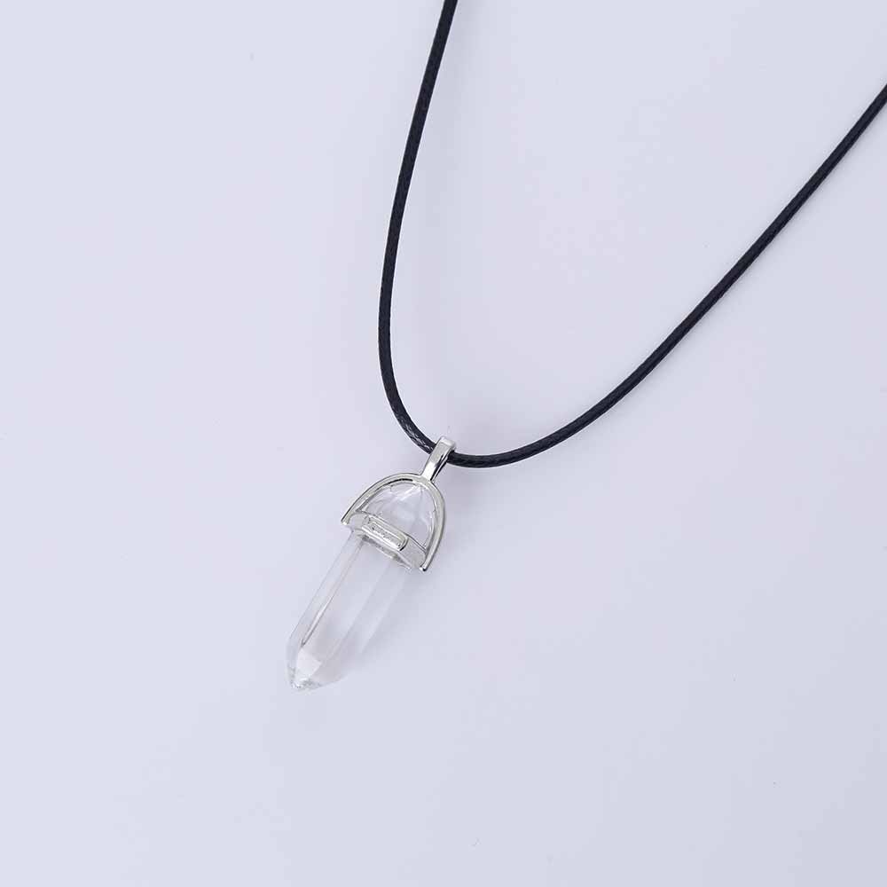 Hexagonal Crystal Gemstone Pendant / Necklace