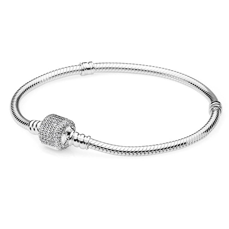 Extravagant Sterling Silver Plated Snake Chain for Charm Bracelet