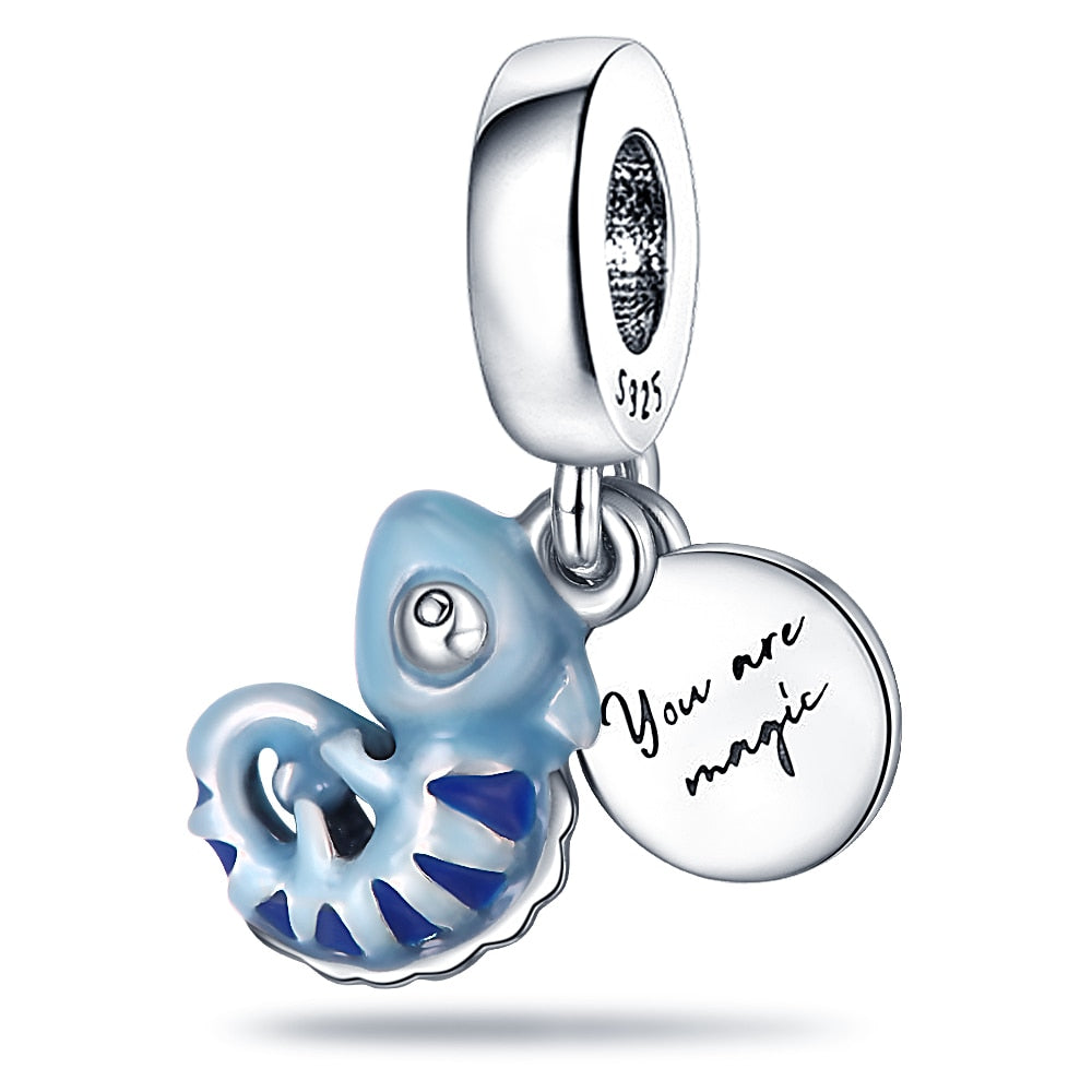 Blue Series Sterling Silver Charms for Bracelet / Necklaces (Bracelet / Necklace Sold Separately)