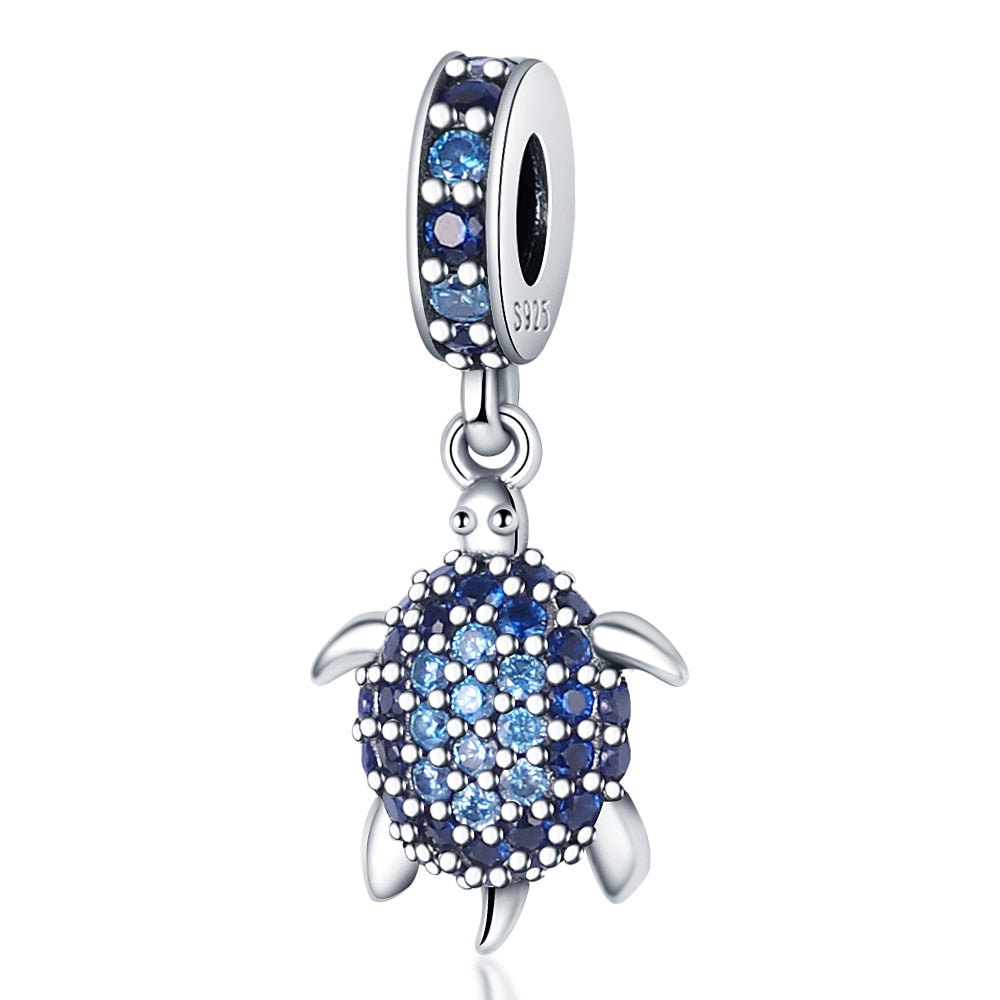 Blue Series Sterling Silver Charms for Bracelet / Necklaces (Bracelet / Necklace Sold Separately)