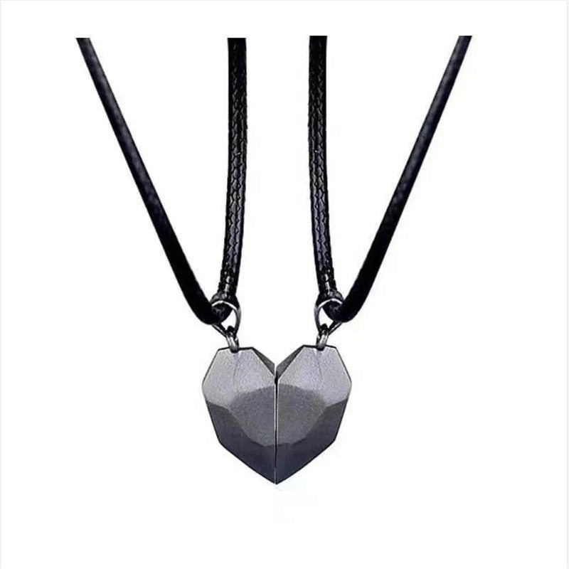 Couples Heart Magnetic Necklace For Lovers Pendant