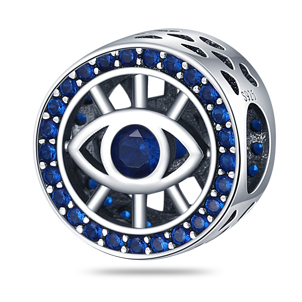 Egyptian Pharaoh Third Eye / Evil Eye Sterling Silver Charms for Necklace / Bracelet (Bracelet / Necklace Sold Separately)